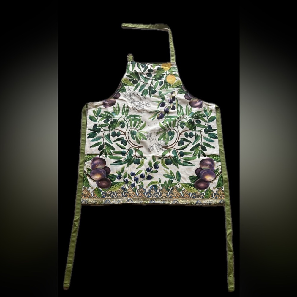 NWT Michel Design Works “Mediterranean” lemon & olive inspired design apron